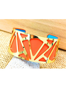 Bracelet triangles métal doré 