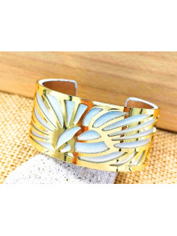 Bracelet rayons métal doré 