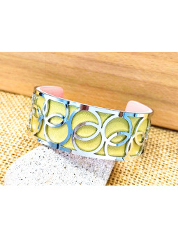 Bracelet anneaux argentés 