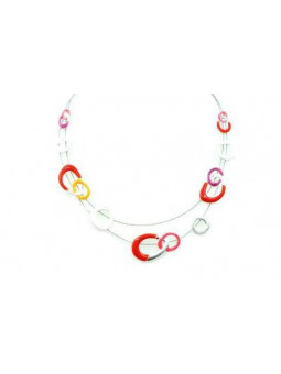 Collier IKITA anneaux émail...