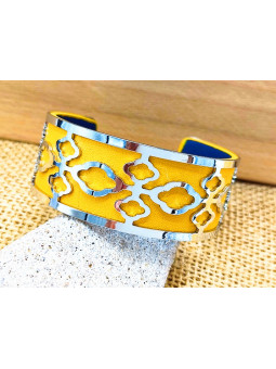 Bracelet safran nuages argentés 