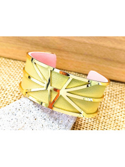 Bracelet métal doré ajouré 