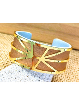 Bracelet cuivré métal doré 