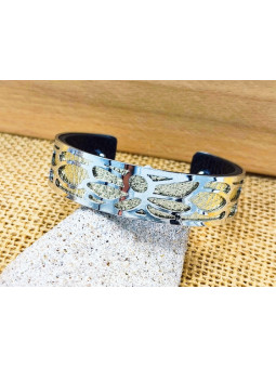 Bracelet pétales argentés 