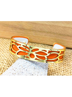 Bracelet camel pétales dorés 