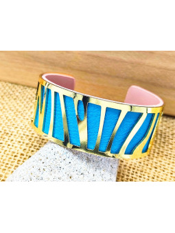 Bracelet turquoise métal doré 