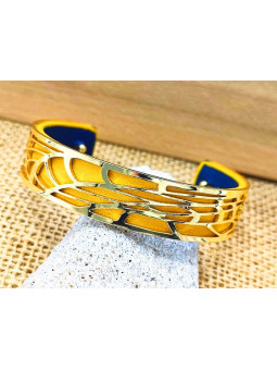 Bracelet safran métal doré 