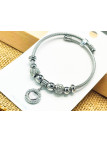 Bracelet Acier Inoxydable auréole strass 