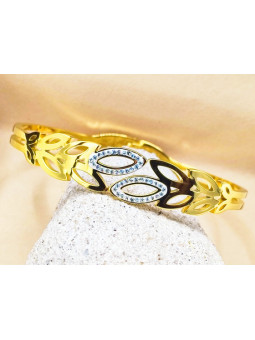 Bracelet Acier Inoxydable rameau doré 