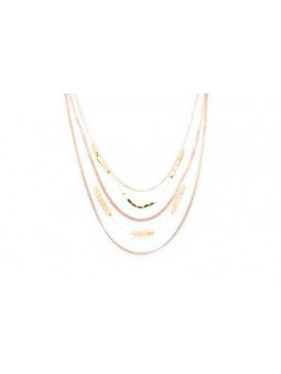 Collier IKITA chaines rose...