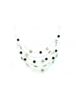 Collier IKITA cubes gris...