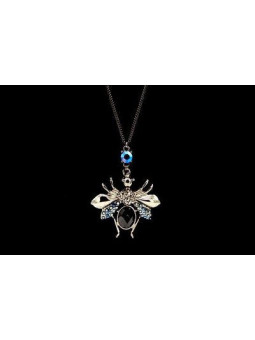 Collier sautoir insecte strass