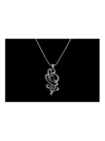Collier Statement IKITA Paris Chaîne émail Métal Gris Strass - Neuf Sans Emballage